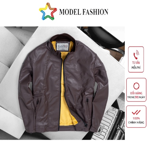 Áo khoác da nam lót lông cao cấp GaBo Fashion AKD112