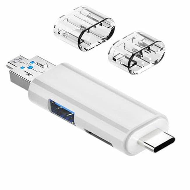 Mới Đầu Đọc Thẻ Nhớ Đa Năng 3 Trong 1 Hỗ Trợ Micro Usb - Type C 3.0 Lo-Cr05