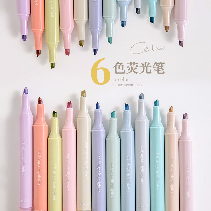 Jiwu Shop Bút Đánh Dấu Màu Sắc Tươi Sáng Kích Thước Lớn Dùng Cho Học Sinh