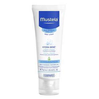Kem Dưỡng Da Mặt Cho Trẻ Sơ Sinh và Em Bé Da Thường Mustela Hydra Bebe Facial Cream 40ml