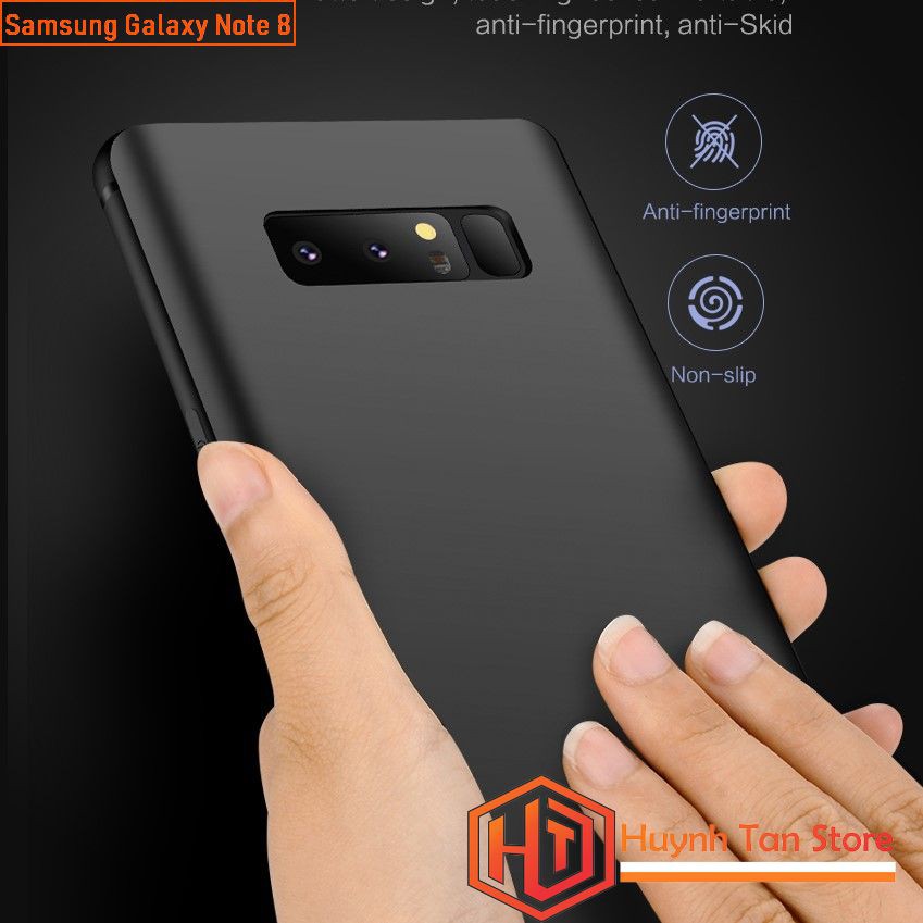 Ốp lưng TPU màu dẻo đen Samsung Note 8 thiết kế mỏng dẻo ôm sá | BigBuy360 - bigbuy360.vn