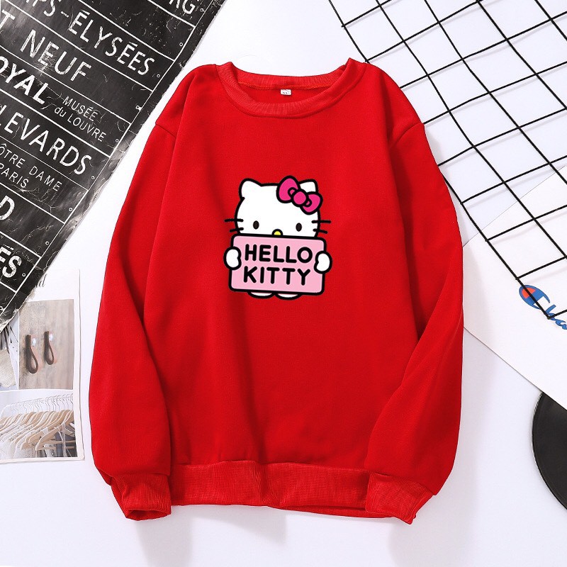 Áo Sweater Tay Dài Thu Đông Cao Cấp Hello Kitty