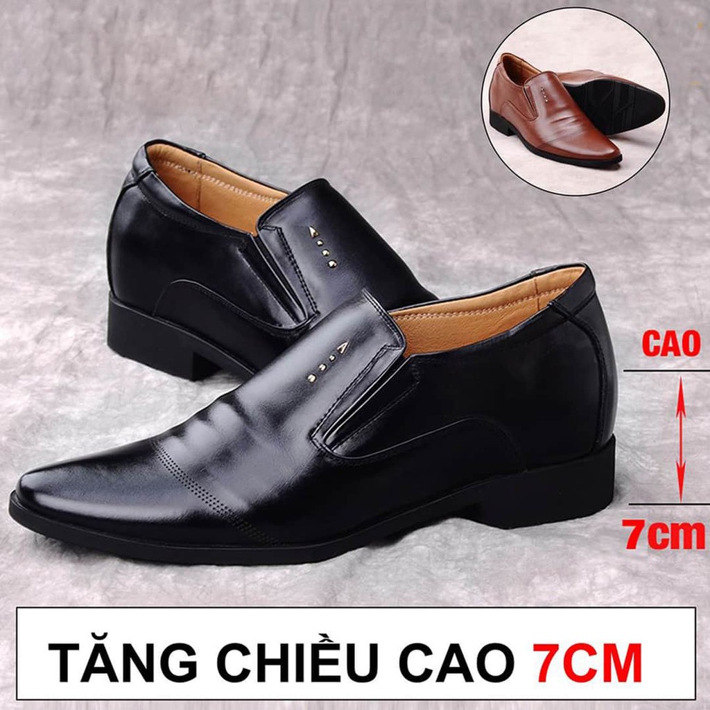 Giày tăng chiều cao nam Bảo Ngọc Mã TC126 ✅ ĐẾ KHÂU CỰC BỀN - Cao Ẩn 7cm Kín Đáo 🎁 Bảo Hành Nổ Da 12 Tháng