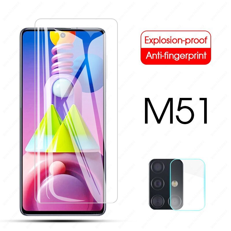 [Loại Xịn] Kính Cường Lực Samsung M51 (2020 ) Full Màn Hình Trong Suốt Cảm Ứng Mượt Mà Tặng Kèm khăn lau