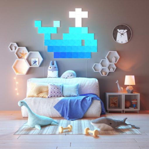 Nanoleaf Canvas (Smart Kit 9 miếng) - Đèn màu cảm ứng thông minh hình vuông