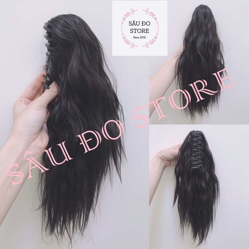 [HÌNH THẬT] NGOẠM TÓC GIẢ SÓNG XÙ DÀI 40CM KÈM HÌNH THẬT SỈ 50K