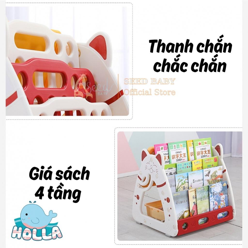 Bảng vẽ bàn học kệ sách đồ chơi mèo Holla 3 trong 1 - YoYo Baby