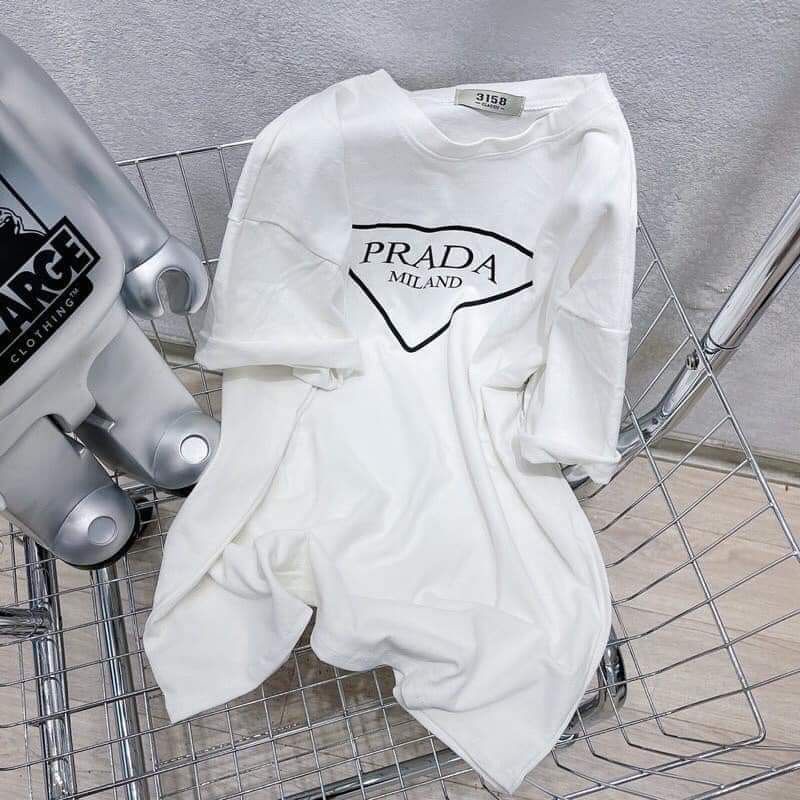 Áo thun nữ tay lỡ form rộng unisex chất cotton thoáng mát