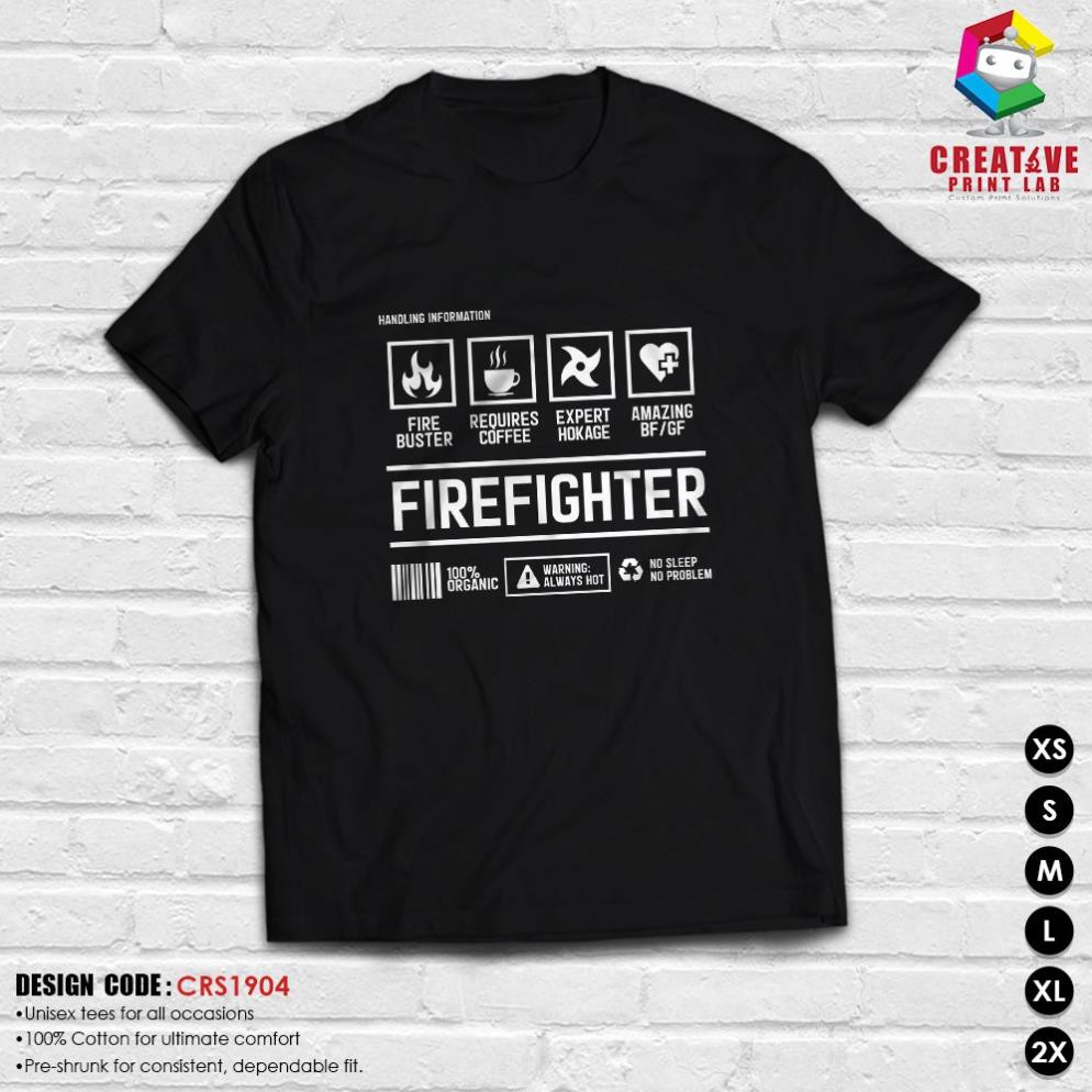 ÁO THUN ANIME- FIREFIGHTER Course Round Neck Cotton T-Shirt