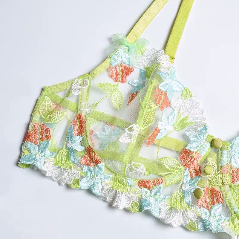 G-Floral Set - Nội Y Phối Hoa Màu Sắc Dễ Thương - Đồ Lót Gợi Cảm Cho Nữ