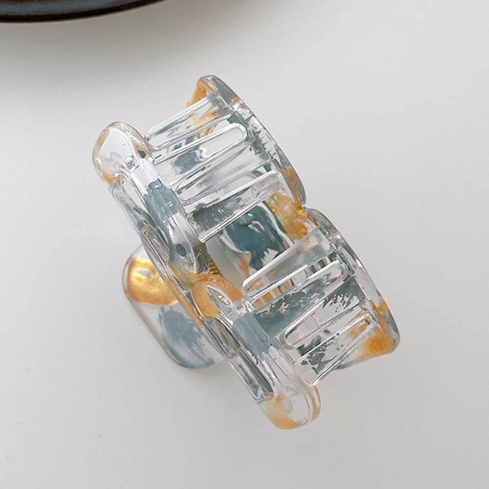Kẹp tóc acrylic màu sắc tương phản phong cách Hàn Quốc ngọt ngào cho nữ