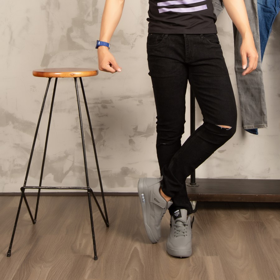 Quần jean nam rách gối vải co giãn cực đẹp , quần jeans nam thời trang | BigBuy360 - bigbuy360.vn