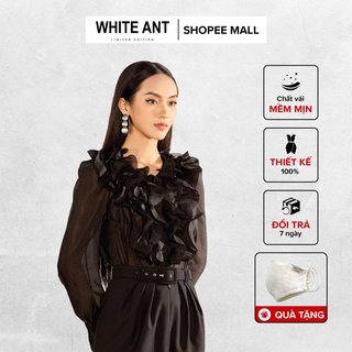 Áo Sơ Mi Nữ Công Sở WHITE ANT CELINA CASCADE COLLAR BLOUSE Cổ Bèo Xoắn Hiện Đại 170300141