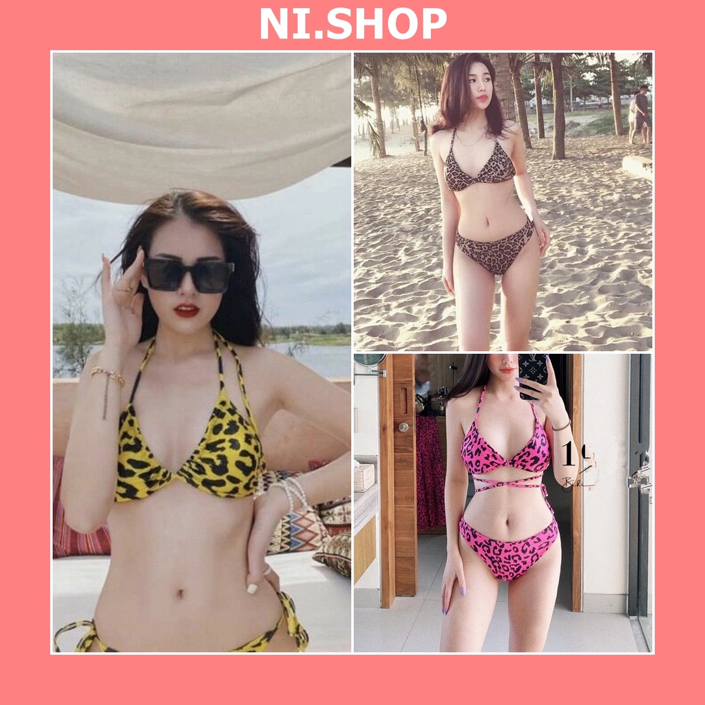 Bikini 2 mảnh da báo hottrend Đồ bơi nữ sexy quyến rũ