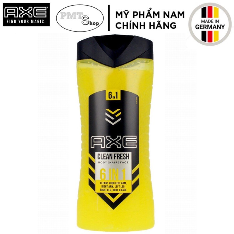 [Germany] Gel tắm nam Axe 400ml Ice Gold Pure Clean, Clean Fresh 6in1, Energised 3in1, Alaska Arctic - Đức