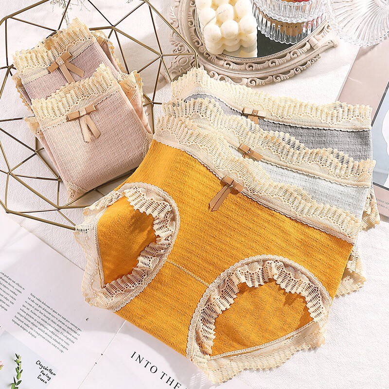 Quần Cotton Phối Ren Cao Cấp 257