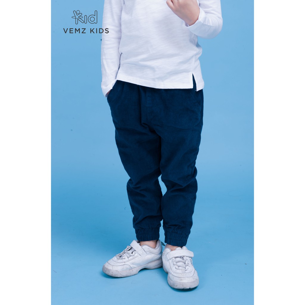 Quần nhung không bo gấu cho bé trai (từ 1 - 8 tuổi) VEMZKIDS