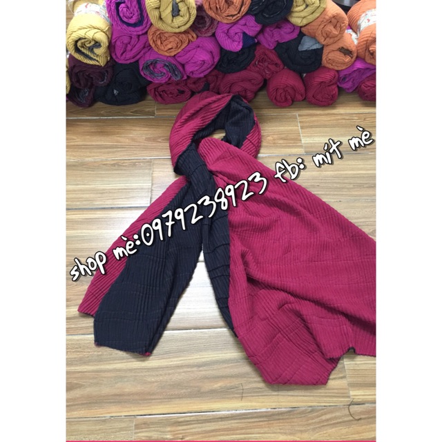 Combo khăn len 2 mặt 2 màu dài rộng