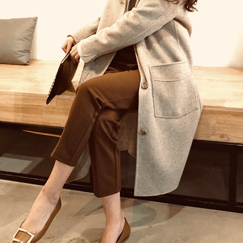 Quần baggy tây công sở chuẩn đường kim mũi chỉ thời trang Banamo Fashion baggy cúc giữa 832