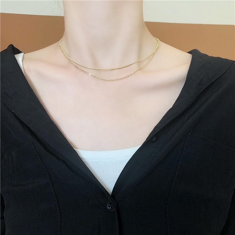 Vòng cổ hai lớp thiết kế đơn giản ngọt ngào cho nữ