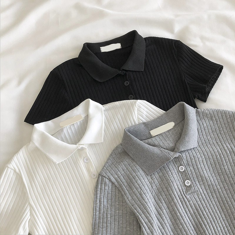 Áo thun gân polo DA410