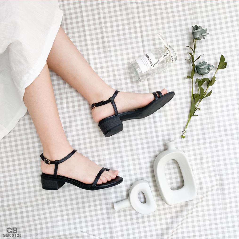 Giày cao gót giayBOM quai dây khóa cổ chân gót cao 4 cm GB00125