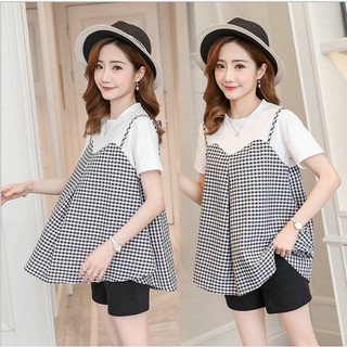 Áo bầu phối hai dây hè HT8840