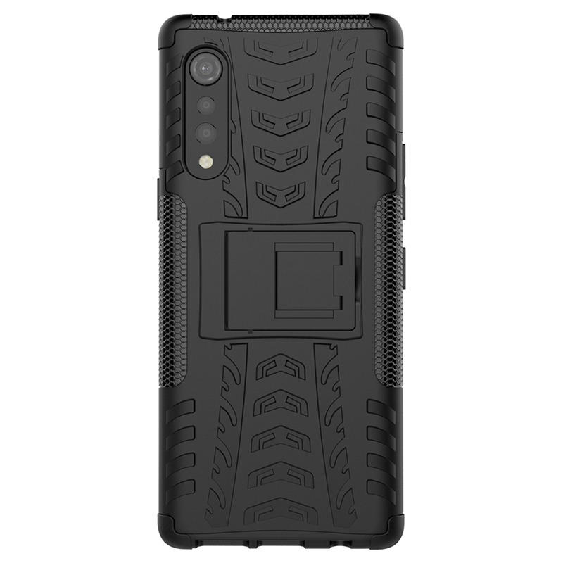 Dành Cho LG Velvet Case Hybrid Armor Chống Sốc Chân Đế Vỏ Điện Thoại Bảo Vệ