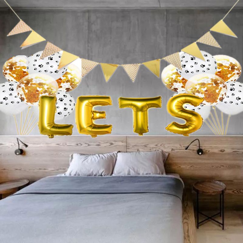 Set Bong Bóng Hình Dấu Chân Chó Mèo Trang Trí Tiệc Sinh Nhật Cho Bé