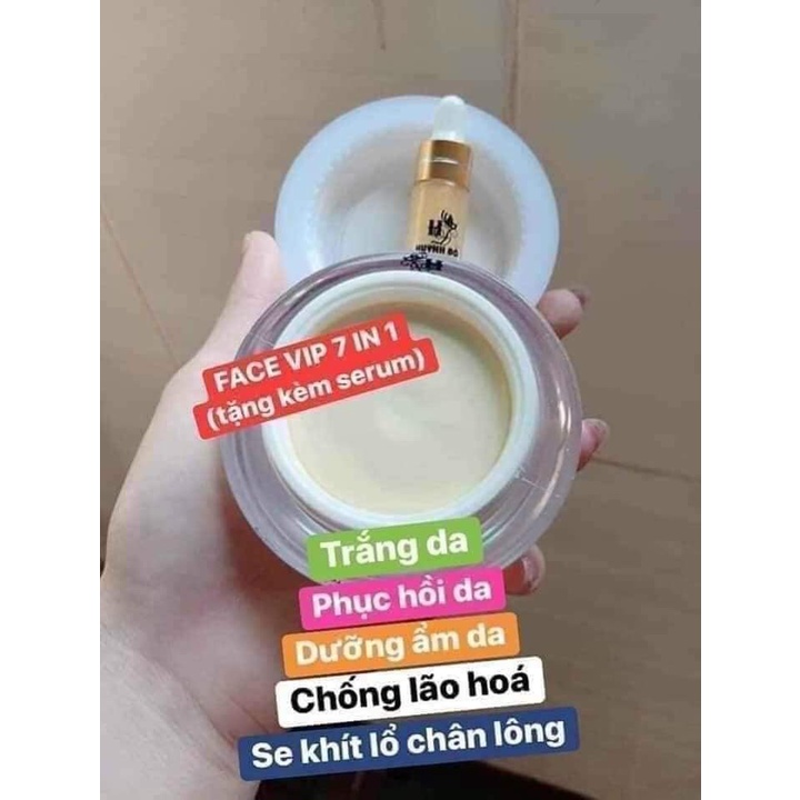 Kem face vip kem dưỡng trắng da huỳnh đỗ tặng 1 serum ủ trắng mini