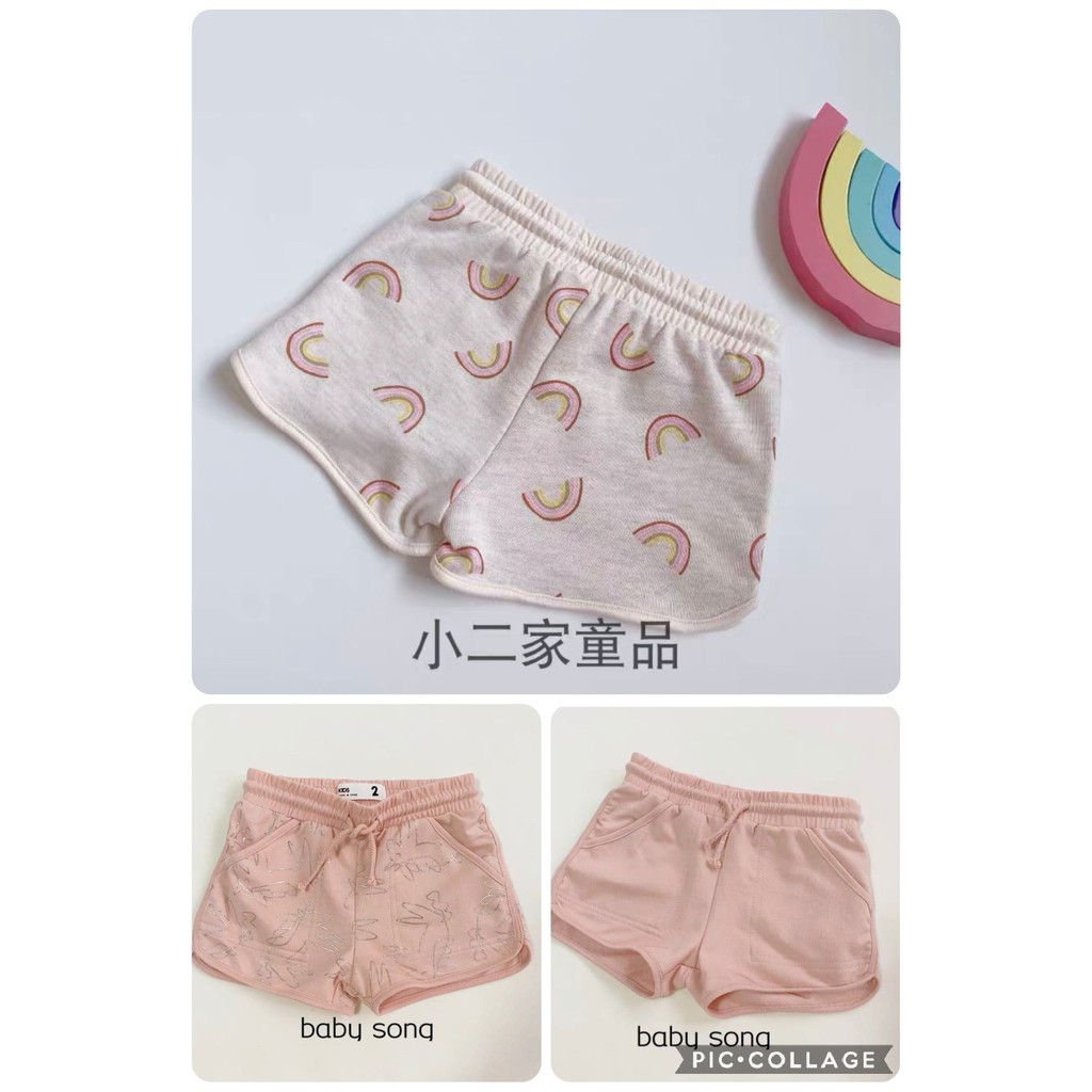 [2-9y] Quần short/quần sooc cotton da cá cho bé/bé gái xuất dư xịn