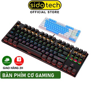 Bàn phím cơ gaming SIDOTECH YINDIAO K004 thiết kế TKL 87 key dòng Blue Switch chuyên chơi game có LED RGB 7 màu