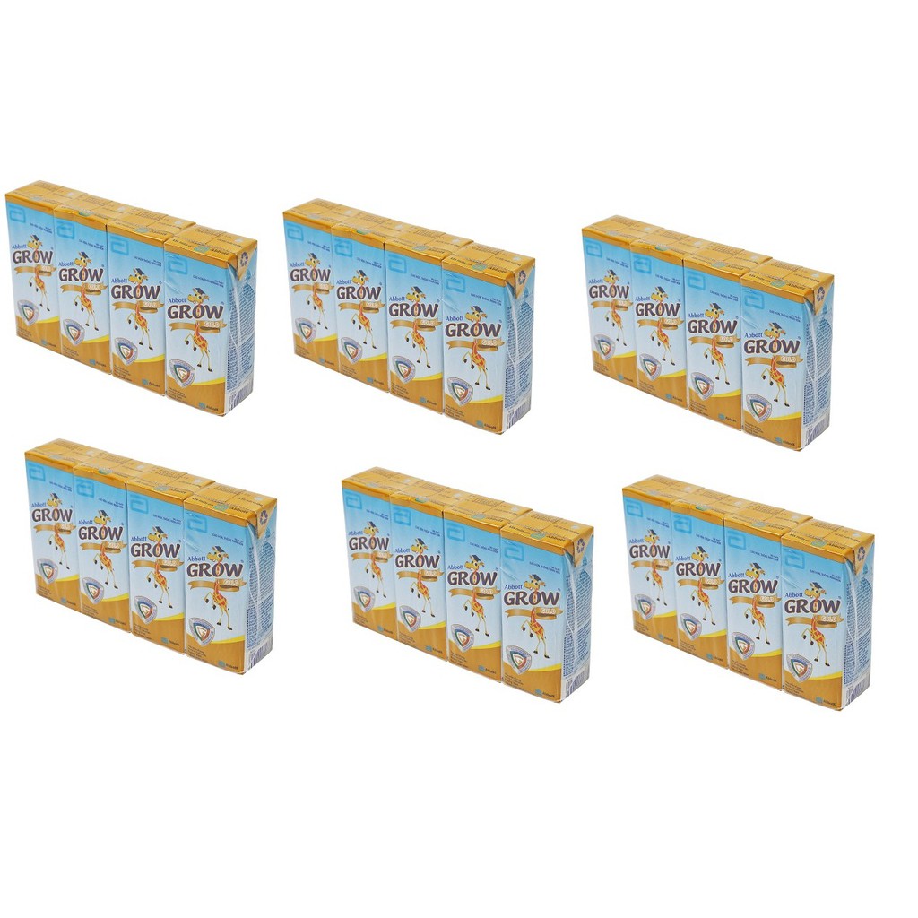 Combo 6 x Lốc 4 Hộp Sữa Công Thức Pha Sẵn Abbott Grow Gold Hương Vani (180ml)