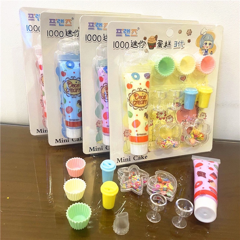 Bộ Đồ Chơi Làm Bánh Kem DIY Sáng Tạo Cho Bé
