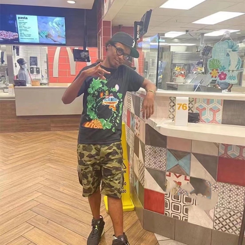 Áo Thun Ngắn Tay In Hình Travis Scott x Mcdonald 'S TS Mcdonald Cá Tính Cho Nam Và Nữ