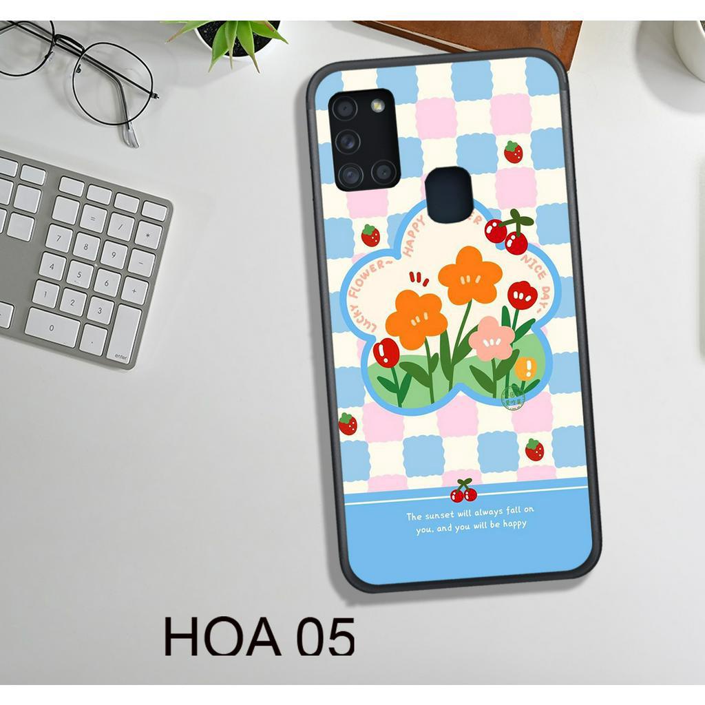 Ốp Lưng  Samsung A01 - A02 - A10 - M10 - A21S - M30S - M21 - M31 , In Hình HOA, Màu Sắc Bắt Mắt.