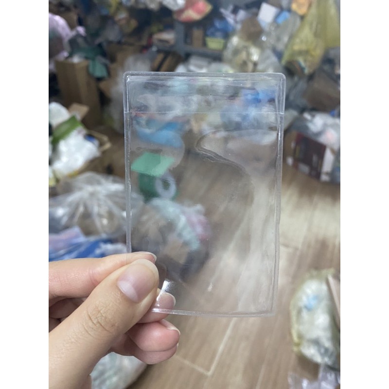 Combo 100 bọc chống xước chip CCCD - ATM, Vỏ bọc căn cước công dân, thẻ tín dụng trong suốt có nắp bảo vệ thẻ LỐC 100