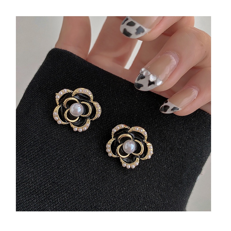 ✨✨Khuyên Tai Hoa Trà Thanh Lịch Phong Cách Hàn Quốc