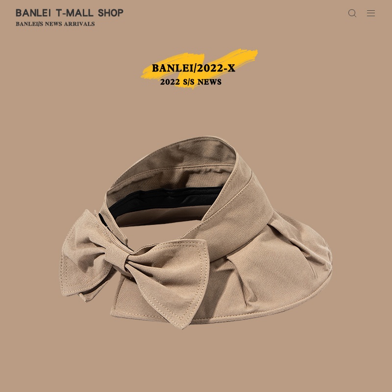 Nón Vành Rộng Hở Chóp Có Thắt Nơ Chống Tia UV Phong Cách Nhật Bản Thời Trang Mùa Hè Cho Nữ