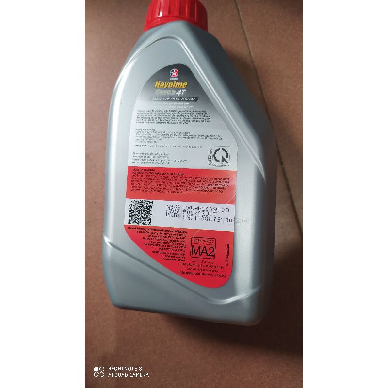 dầu havoline catex super 4T dùng cho xe số