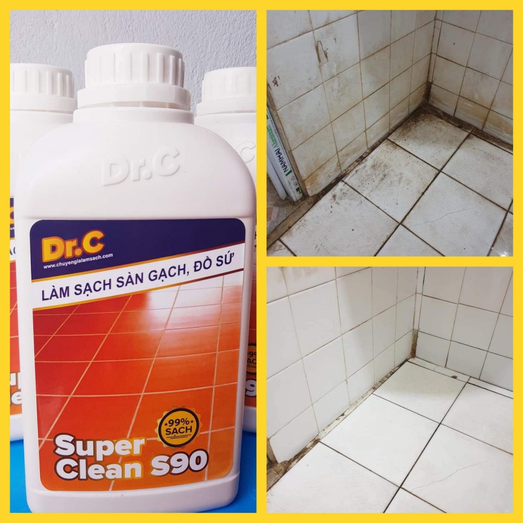 DRC S90 - TẨY SẠCH NỀN GẠCH BÁM RÊU MỐC _ BỒN CẦU_ NỀN NHÀ VỆ SINH SIÊU RẺ từ