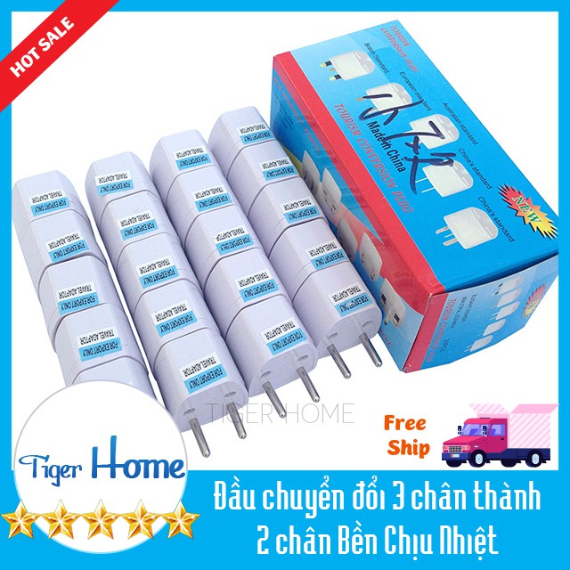 Ổ chuyển đổi phích cắm từ 3 chân sang 2 chân Tiêu chuẩn châu âu an toàn chịu nhiệt độ cao