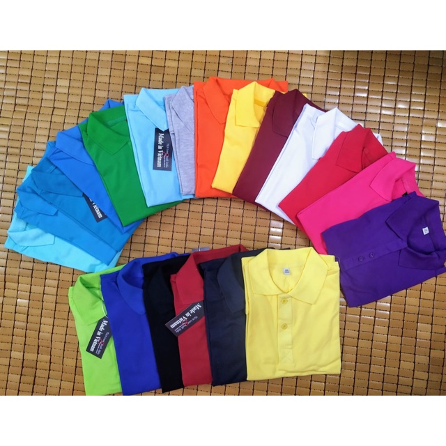 Áo Phông Nam Nữ Ngắn Tay cổ bẻ Có Ảnh Chụp Sát Chất Vải ở Cuối / Full 20 mầu / Đủ Sezi Nam và Sezi Nữ /