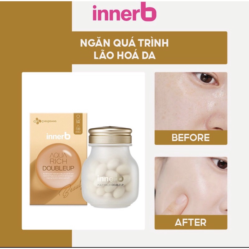 Viên Uống Cấp Nước Bảo Vệ Sức Khỏe Phiên Bản Mới,Chống Nắng Collagen Innerb Aqua Rich