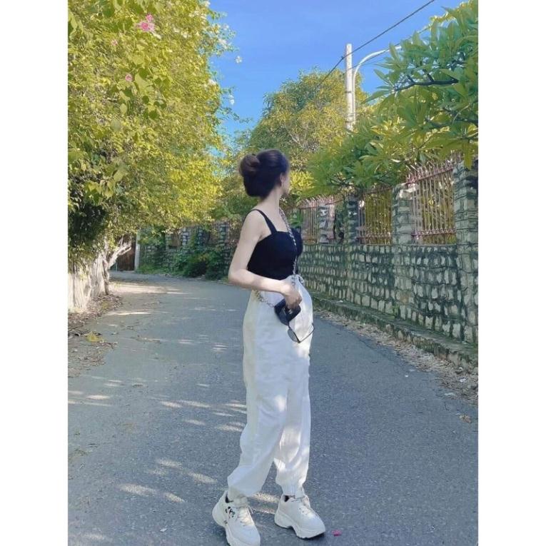 Quần jogger - quần bom nữ chất đũi mềm mát cạp chun dễ mặc thoải mái dễ chịu