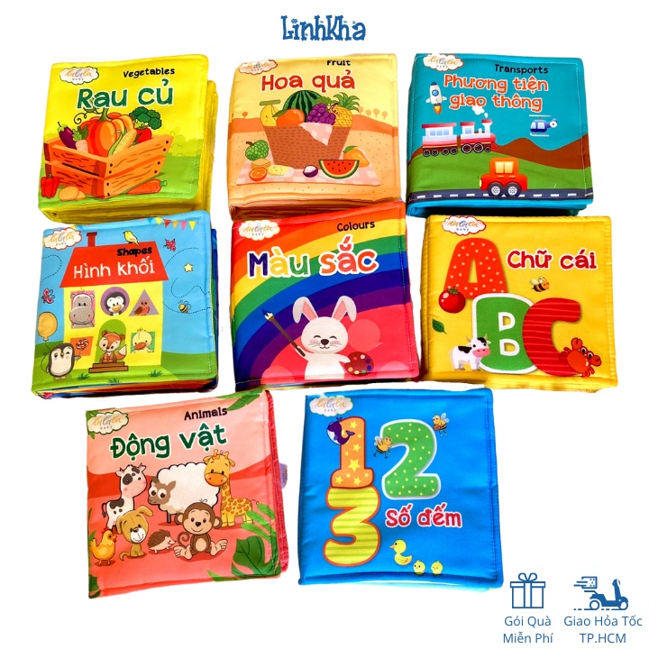 Sách Vải Kích Thích Đa Giác Quan Cho Bé Từ 0 Tuổi - My very first book - Hiệu Lalala baby - Lẻ từng cuốn