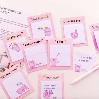 Giấy Nhớ Giấy Ghi Nhớ Giấy Ghi Chú Giấy Note Hình Heo Hồng Dễ Thương Siêu Cute