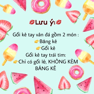 Set gối kê tay làm nail vân đá đen/trắng
