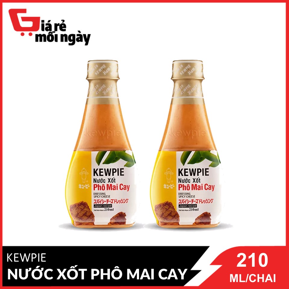 Combo 2 Chai Nước Xốt Kewpie Phô Mai Cay Kewpie chai 210ml