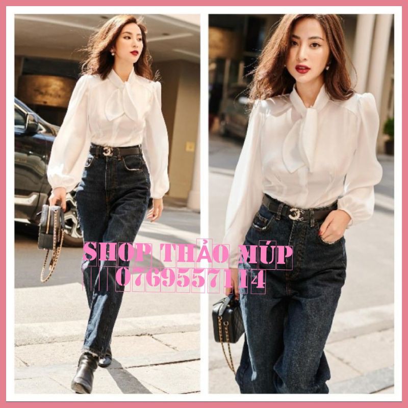 ÁO SƠ MI TRẮNG CỔ NƠ ĐIỆU - ÁO SƠ MI CÔNG SỞ